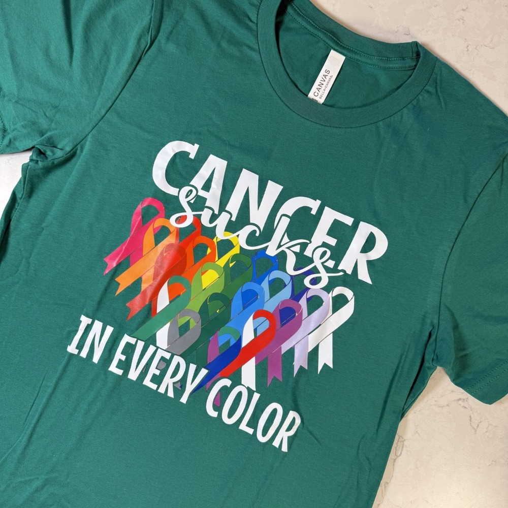 Cancer Sucks In Every‎ Color Fighter _ Fight The Cancer Gift T-Shirt New Green M